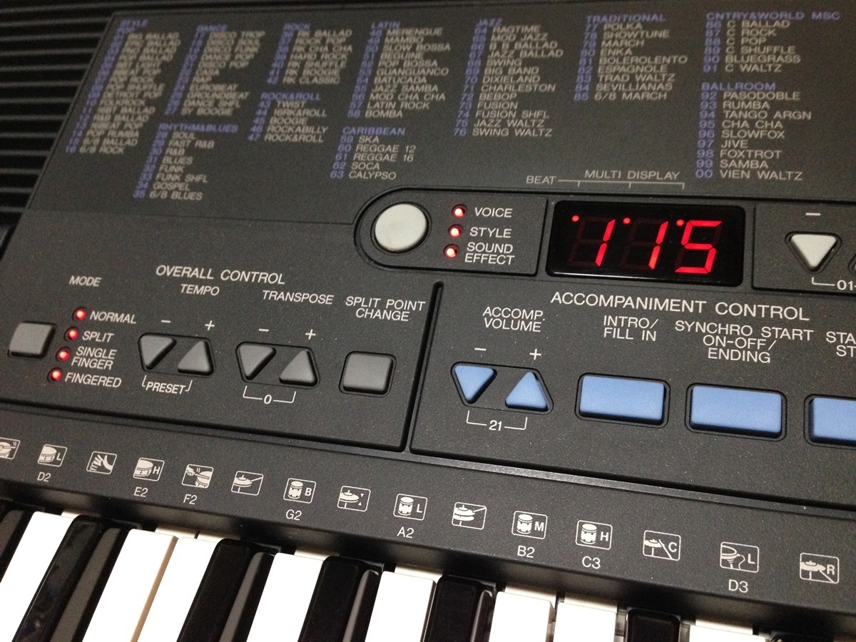 1円ジャンク ヤマハ PSR-310 の修理 #2: Synthesized Malfunction
